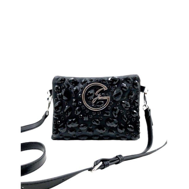 Gattinoni Roma Party Stones Clutch PU Black