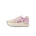 Premiata BETH_6713 Sneakers con tomaia realizzata con una texture traforata in pizzo e suede beige e rosa da donna