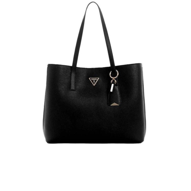 GUESS BORSA A SPALLA BLACK CON PENDENTE ESTRAIBILE 