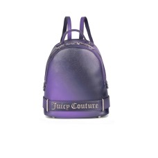 JUICY COUTURE ZAINO PURPLE CON LOGO LETTERING IN METALLO SILVER