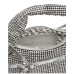 JUICY COUTURE BORSA HOBO A MANO SILVER CON STRASS ALL OVER CON TRACOLLA REGOLABILE ESTRAIBILE