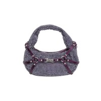 JUICY COUTURE BORSA HOBO A MANO PURPLE CON STRASS ALL OVER CON TRACOLLA REGOLABILE ESTRAIBILE