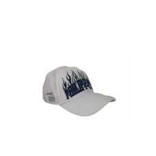 Philipp Plein Cappello Bianco da Uomo con logo lettering ricamato blu  Limited Edition