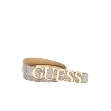 GUESS ZAMIRA CINTURA TAUPE LOGO 4G ALL-OVER 