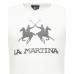 La Martina T-shirt da Uomo Bianca Maxi logo a contrasto