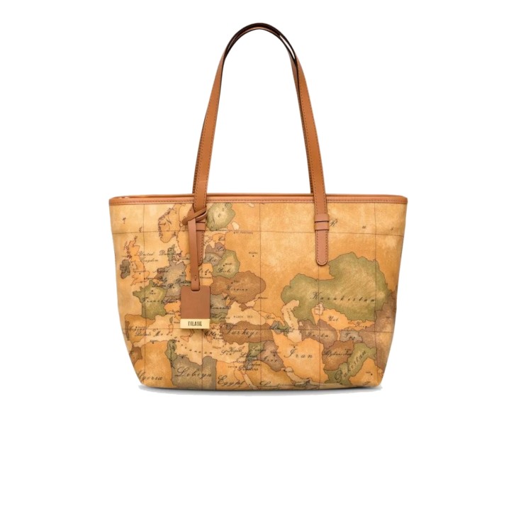 ALVIERO MARTINI 1A CLASSE BORSA SHOPPING MEDIA A SPALLA CON STAMPA GEO CLASSIC