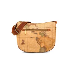 ALVIERO MARTINI 1A CLASSE BORSA MEZZALUNA MEDIUM A TRACOLLA CON STAMPA GEO CLASSIC