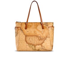 ALVIERO MARTINI 1A CLASSE BORSA SHOPPING A SPALLA CON STAMPA GEO CLASSIC