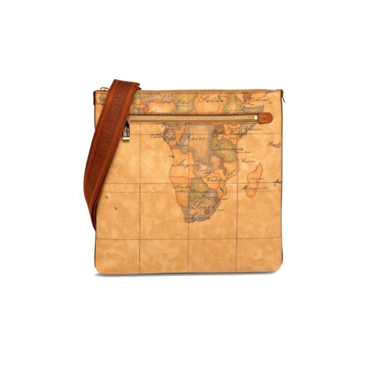 Alviero Martini 1a Classe Borsa a Tracolla Marrone con stampa Geo Classic