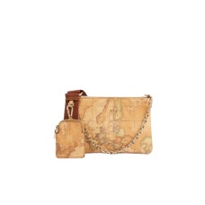 ALVIERO MARTINI 1A CLASSE BORSA A TRACOLLA DOPPIA CON STAMPA GEO CLASSIC E STAMPA GEO WHITE