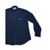 Harmont&Blaine camicia blu in cotone da uomo con taschino nella parte anteriore 