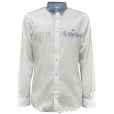 Harmont&Blaine Camicia in cotone Bianca con logo lettering