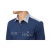 Harmont&Blaine Camicia in cotone Blu con logo lettering