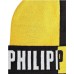 Philipp Plein Cappello in Misto Lana Nero e Giallo con logo lettering