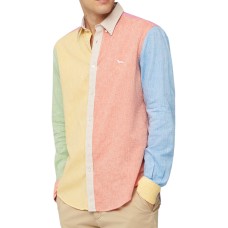 Harmont&Blaine Camicia multicolore Patchwork In Lino E Cotone