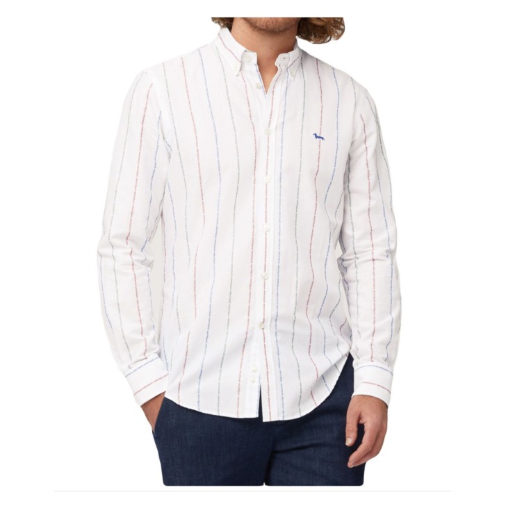 Harmont&Blaine Camicia in Cotone Con Righe Logate multicolor