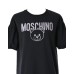 Moschino T-shirt nera a manica corta con logo lettering 