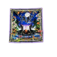 Philipp plein foulard multicolor in seta 