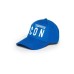 Dsquared2 Cappello Baseball in cotone blu con logo ricamato DSQUARED2 ICON