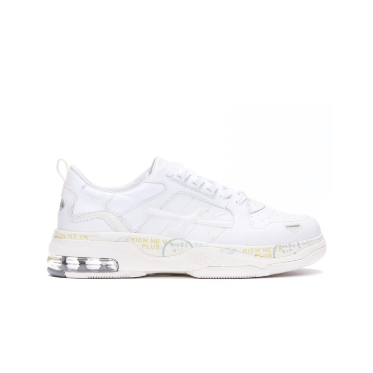 PREMIATA DRAKE_299 SNEAKER IN LEATHER TOTAL WHITE 