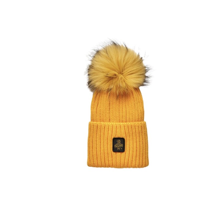 RefrigiWear Cappello giallo da donna con logo 