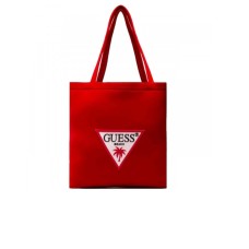 GUESS BORSA DA MARE ROSSA CON LOGO TRIANGOLO 