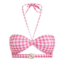 GUESS REGGISENO BIKINI CON LOGO IN METALLO DORATO