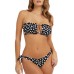 GUESS REGGISENO BIKINI A FASCIA NERO CON STAMPA FLOREALE