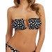 GUESS REGGISENO BIKINI A FASCIA NERO CON STAMPA FLOREALE