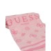 GUESS TELO MARE ROSA LOGO ALL-OVER A CONTRASTO