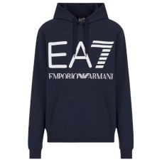 EA7 Emporio Armani Felpa Blu Navy con cappuccio