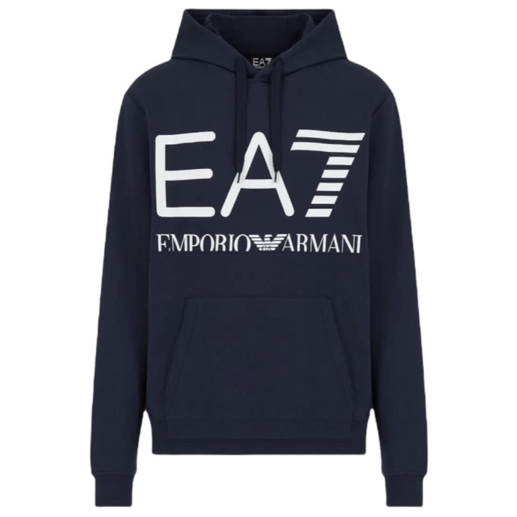 EA7 Emporio Armani Felpa Blu Navy con cappuccio