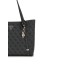 GUESS BORSA A SPALLA BLACK CON 4G LOGO ALL OVER E LOGO LETTERING IN METALLO SILVER