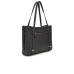 GUESS BORSA A SPALLA BLACK CON 4G LOGO ALL OVER E LOGO LETTERING IN METALLO SILVER