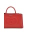 GUESS BORSA A MANO RED  CON TRACOLLA REGOLABILE ESTRAIBILE CON LOGO LETTERING E MAXI LOGO TONO SU TONO