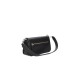 GUESS BORSA A SPALLA BLACK CON TRACOLLA REGOLABILE ESTRAIBILE CON LOGO LETTERING IN METALLO SILVER E MAXI LOGO TONO SU TONO