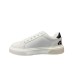 4US SNEAKERS IN LEATHER TOTAL WHITE DA UOMO CON LOGO LETTERING BLACK