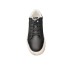 4US SNEAKERS IN LEATHER TOTAL BLACK DA UOMO CON LOGO LETTERING WHITE