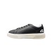 4US SNEAKERS IN LEATHER TOTAL BLACK DA UOMO CON LOGO LETTERING WHITE