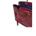 EMPORIO ARMANI BORSA A MANO MYEA BAG BORDEAUX STAMPA CERVO CON TRACOLLA IN NASTRO BLACK CON LOGO LETTERING REGOLABILE, ESTRAIBILE