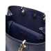 EMPORIO ARMANI BORSA A MANO MYEA BAG BLUE STAMPA CERVO CON TRACOLLA IN NASTRO BLUE CON LOGO LETTERING REGOLABILE, ESTRAIBILE