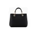 EMPORIO ARMANI SHOPPING BAG SMALL A MANO BLACK CON TRACOLLA IN NASTRO CON LOGO LETTERING ALL OVER REGOLABILE ESTRAIBILE	