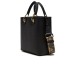 EMPORIO ARMANI SHOPPING BAG BLACK CON TRACOLLA IN NASTRO CON LOGO ALL OVER REGOLABILE ESTRAIBILE