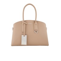 EMPORIO ARMANI BORSA A MANO MEDIUM TAUPE IN PELLE RIGENERATA	