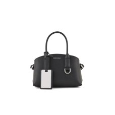 EMPORIO ARMANI MINI BORSA A MANO BLACK IN PELLE RIGENERATA	