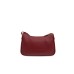 EMPORIO ARMANI MINI BAG BAGUETTE BORDEAUX CON TRACOLLA IN NASTRO BLACK CON LOGO LETTERING ALL OVER REGOLABILE ESTRAIBILE