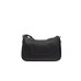 EMPORIO ARMANI MINI BAG BAGUETTE BLACK CON TRACOLLA IN NASTRO CON LOGO LETTERING ALL OVER REGOLABILE ESTRAIBILE	