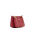 EMPORIO ARMANI MINI BAG DOPPIA BORDEAUX CON TRACOLLA IN NASTRO BLACK CON LOGO LETTERING ALL OVER REGOLABILE ESTRAIBILE	