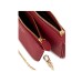 EMPORIO ARMANI MINI BAG DOPPIA BORDEAUX CON TRACOLLA IN NASTRO BLACK CON LOGO LETTERING ALL OVER REGOLABILE ESTRAIBILE	