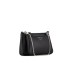 EMPORIO ARMANI MINI BAG DOPPIA BLACK CON TRACOLLA IN NASTRO CON LOGO LETTERING ALL OVER REGOLABILE ESTRAIBILE